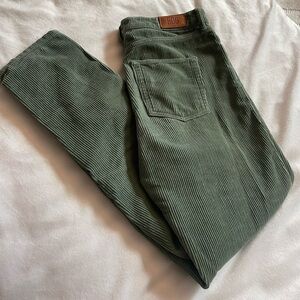 Green corduroy jeans W29